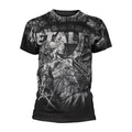 METALLICA - STONED JUSTICE (ALL OVER) BLACK , Front & Back Print X-Large Unisex
