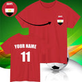 Personalised Egypt Football Custom Name And Number Sports Lover Top Unisex