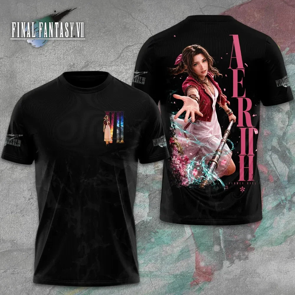 Final Fantasy VII x Aerith Gainsborough 3D Apparel Tshirt Unisex