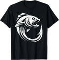 Fish Hook Minimal Artwork Angler's Simple Line Fishing Lover Unisex Unisex