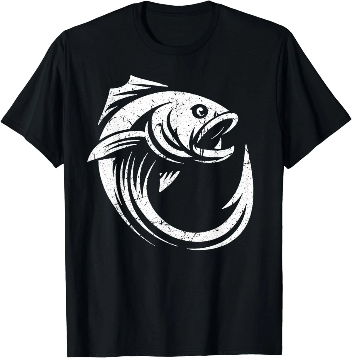 Fish Hook Minimal Artwork Angler's Simple Line Fishing Lover Unisex Unisex