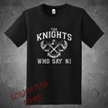 Knights That Say NI Men's Black Size S to 5XL Unisex