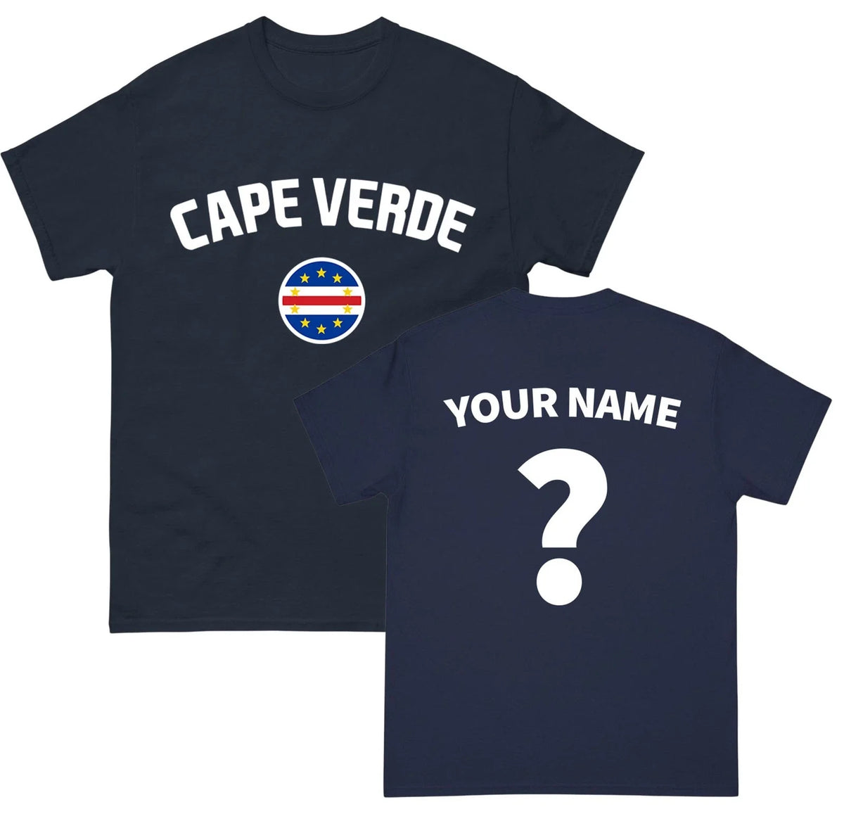 Cape Verde football T Shirt,Personalised football Tee,Custom Name and Number Top Unisex