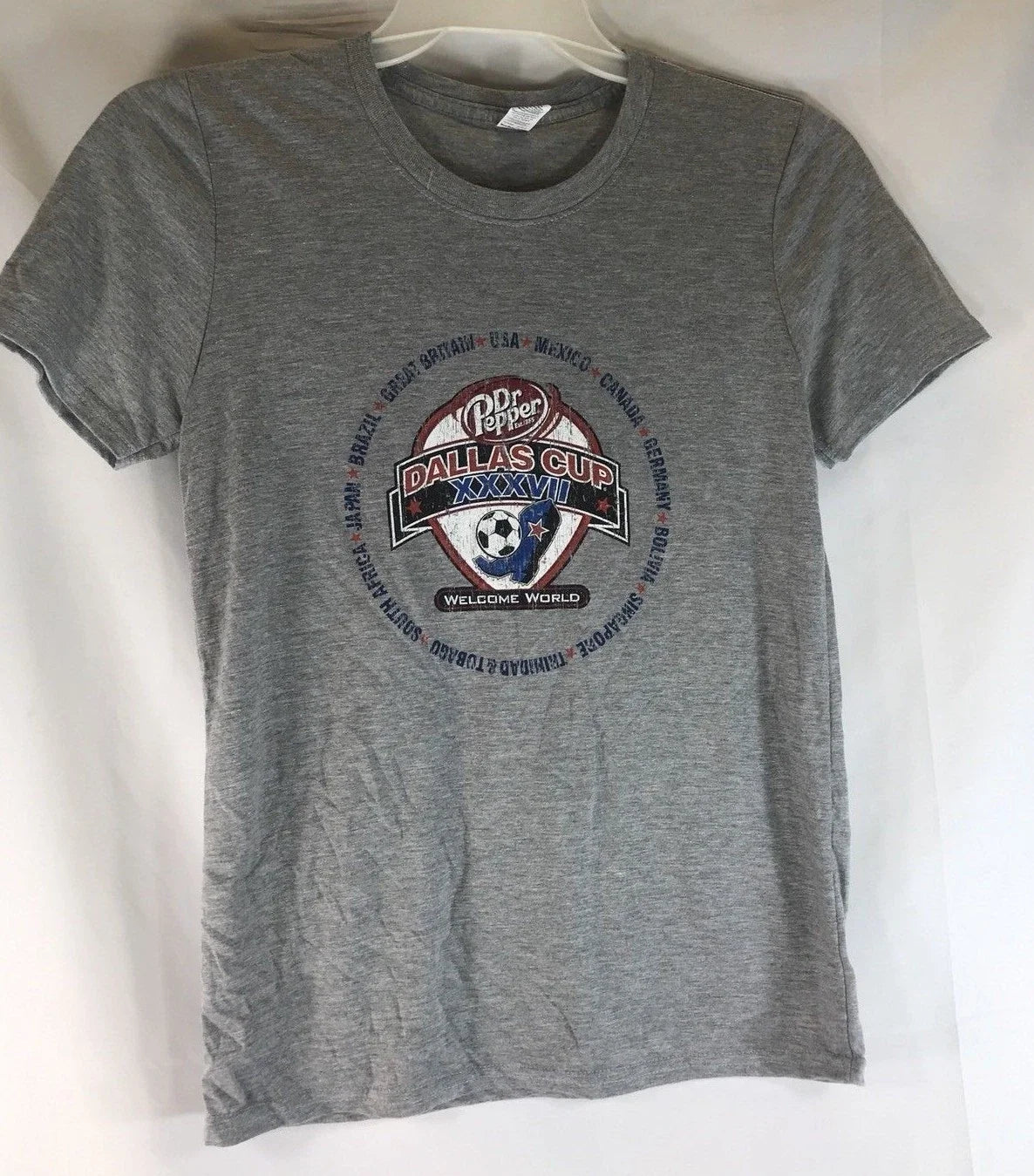 Texas Dallas Cup XXXVII Soccer T Shirt Gray Mens - Medium Unisex