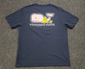 Vineyard Vines Men's Large Dark Blue T Shirt LA Galaxy MLS Soccer Football Scarf Unisex