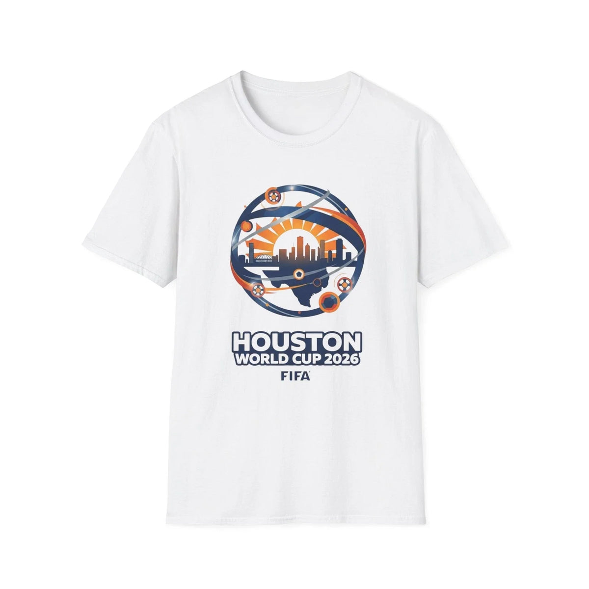 Houston Skyline World Cup | Soccer City Skyline Tee Unisex