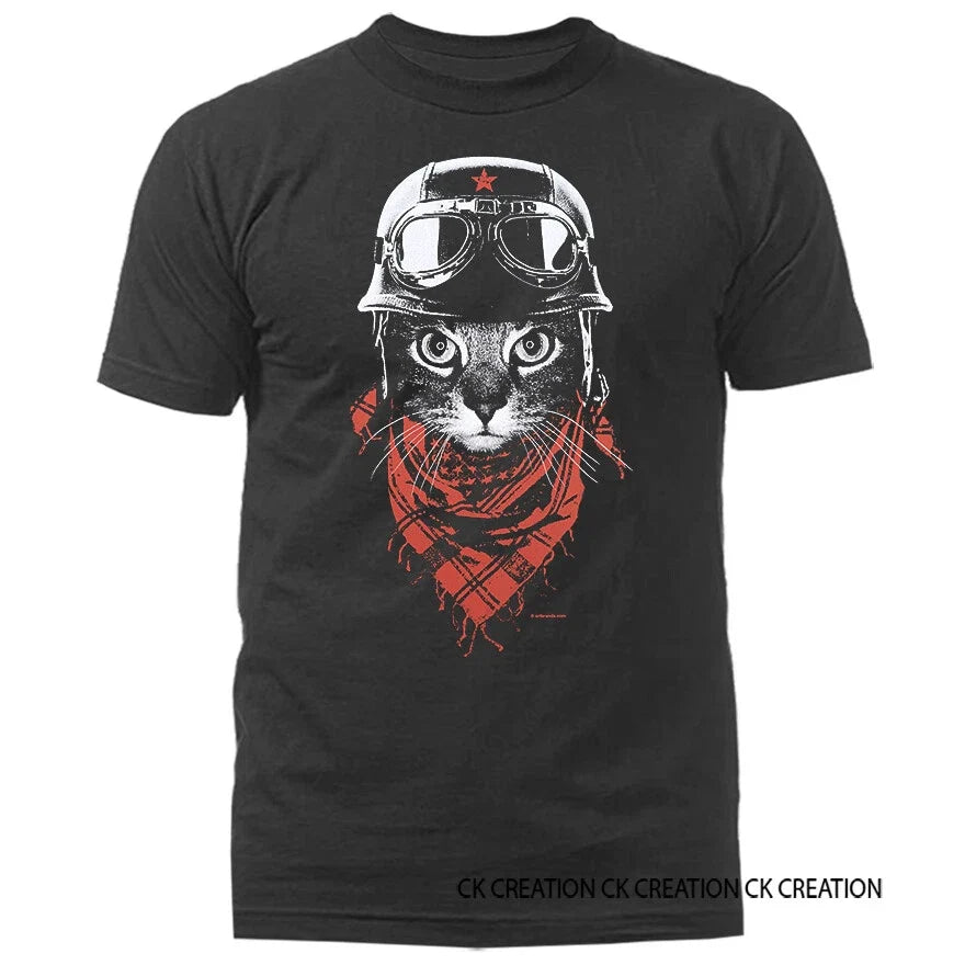 Adventurer Cat Bikers Motorcycle Animal Pet Funny Joke Humor Graphic Unisex
