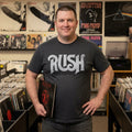 Rush Retro Weathered Logo | Vintage 3D Lettering Unisex