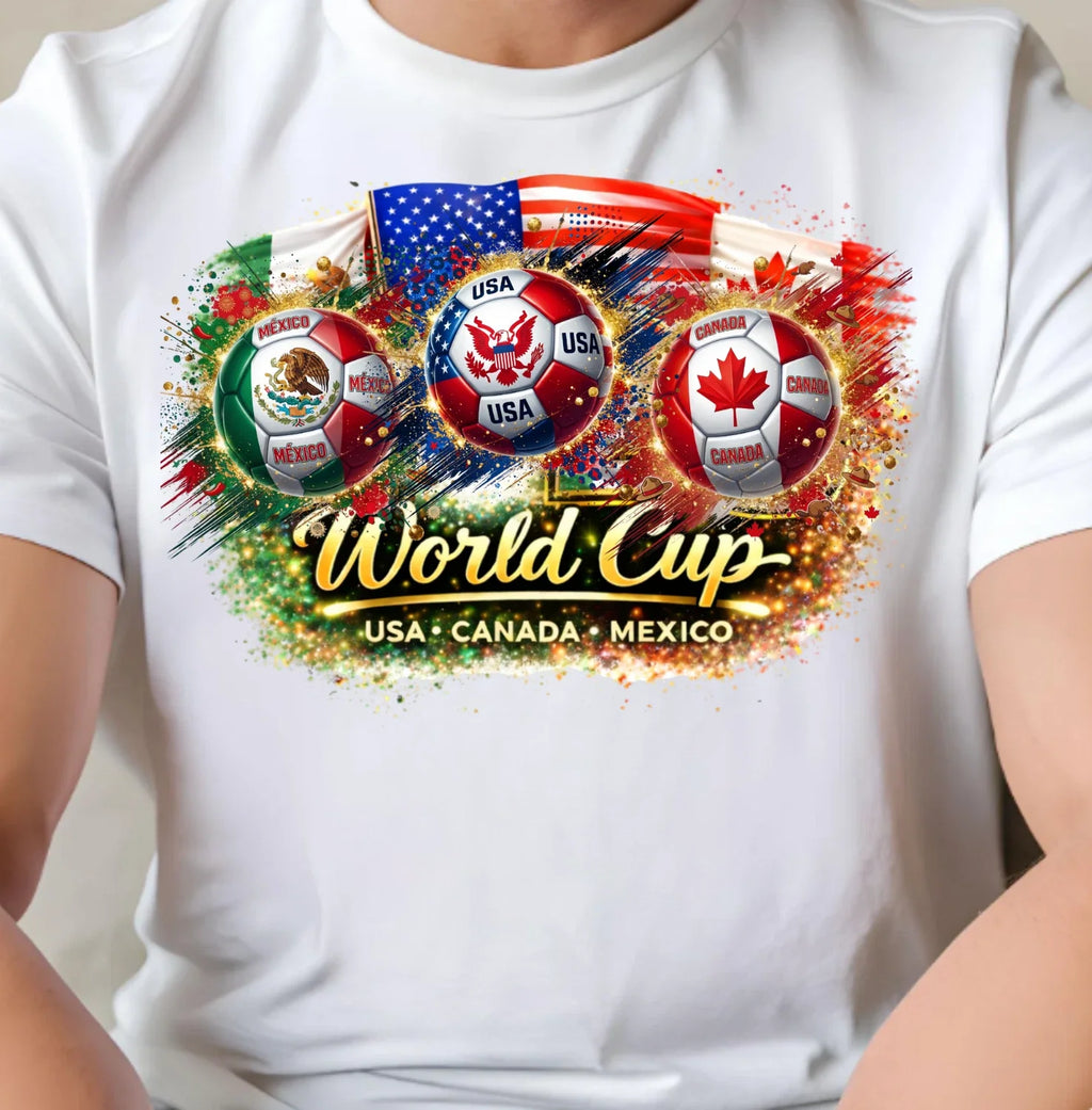 World Cup 2026 USA Canada Mexico Soccer Fan Football Gift Unisex Tee Unisex