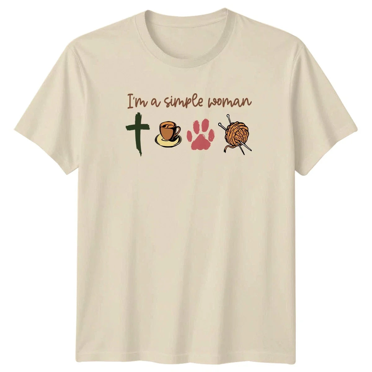 Im A Simple Woman Womens Knitting Coffee Pet Faith Gift For Her Unisex