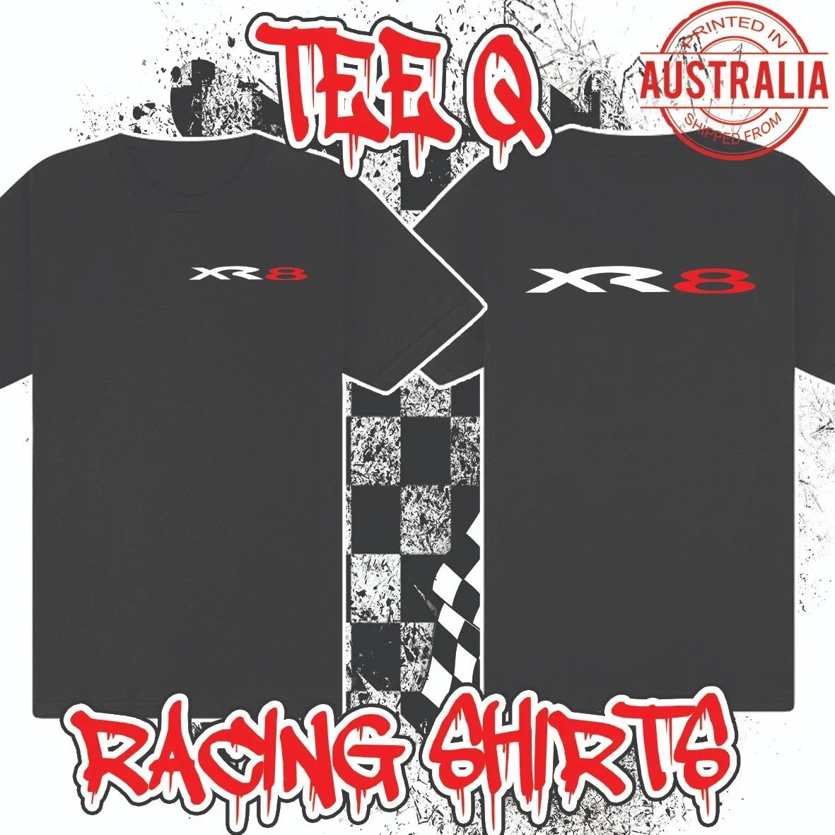 Ford Falcon XR8 LOGO ~ Premium Black Gildan Cotton Tee FPV Unisex