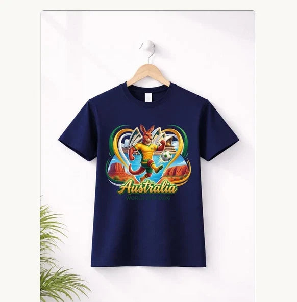 Australia Soccer Shirt 2026,Australian Football Fan ,Kangaroo Soccer Tee Unisex