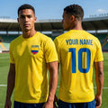 Custom Colombia Football Shirt Personalized Name Number Supporter Tee Unisex