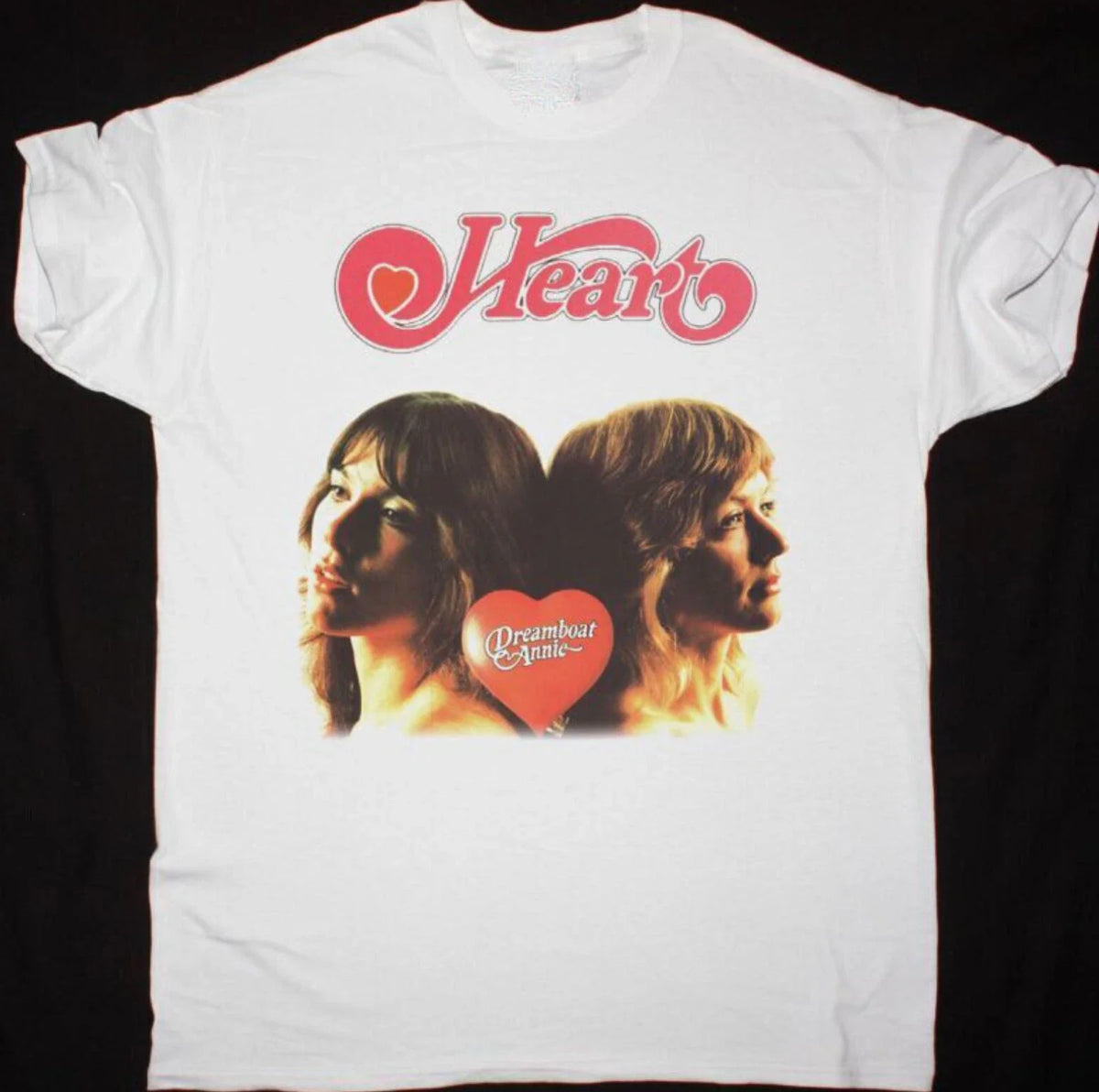 Vtg HEART DREAMBOAT ANNIE Cotton White Unisex Classic Tee Shirt Unisex