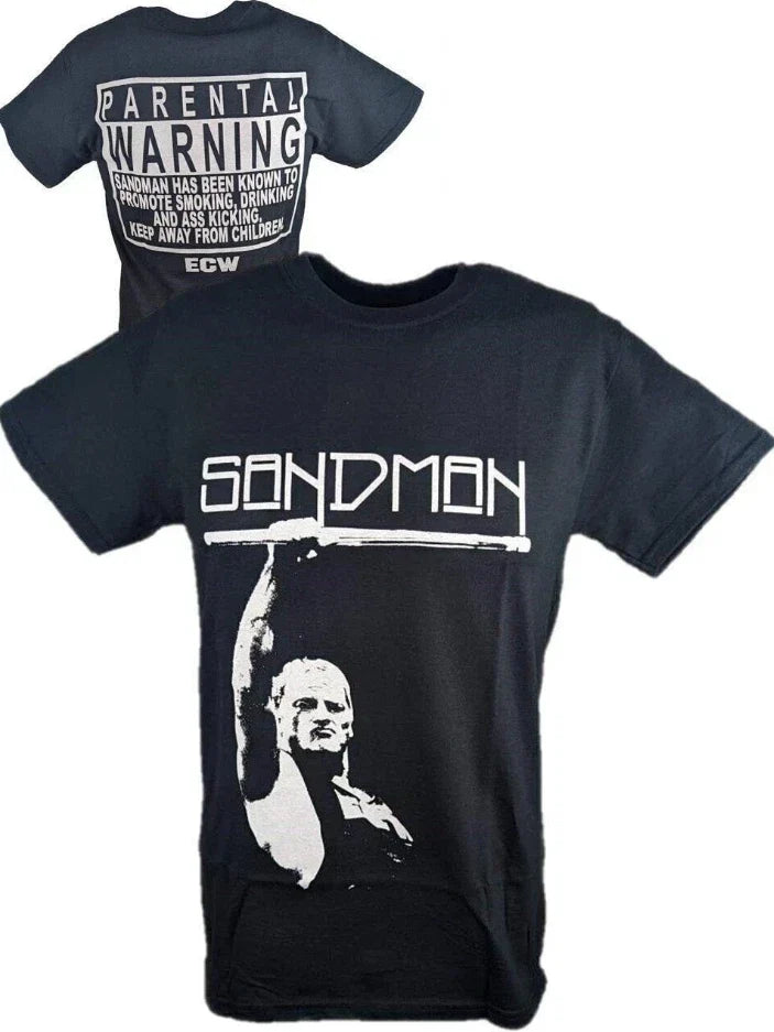 Sandman Parental Warning ECW Mens Black Unisex