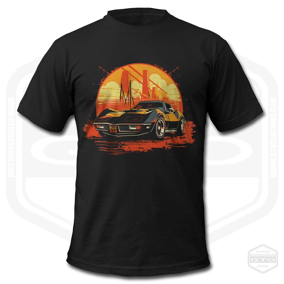 Corvette Sunset Men American Sports Car Fan Art Unisex