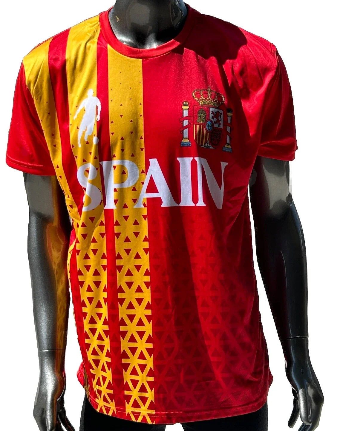 New Spain Futbol Soccer Team Men’s Red Fast Action Brand Sz Large L Unisex