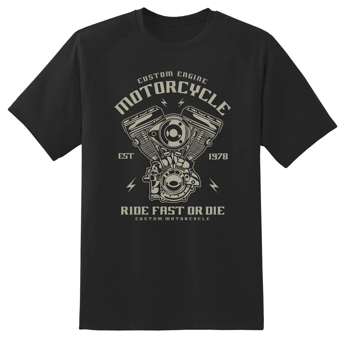 Custom Engine ride fast or die black or white tee Unisex