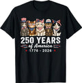 250 Years of America Cats Patriotic Cat Lover Unisex