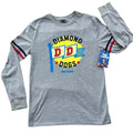 Ted Lasso Shirt Gray Long Sleeve Crew Neck Diamond Dogs Soccer Size M S233 Unisex