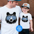 (2418) Papa Bear Baby Bear Dad and Baby Matching Father's Day Gift Shirt Unisex