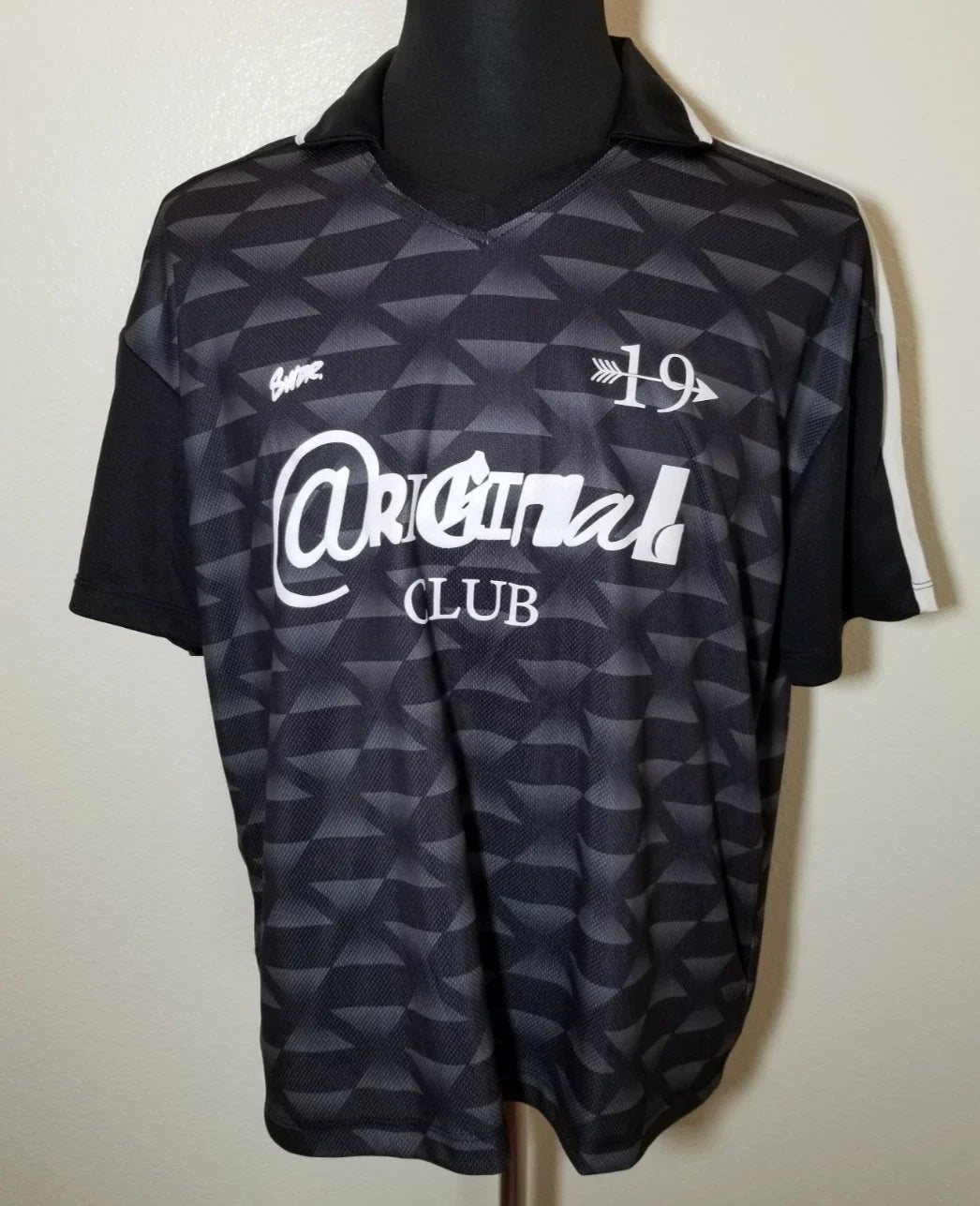 Ricky Singh Mens Small Black Gray Soccer Shirt Outdoor Sports Original Club NWT Unisex
