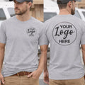 Customised Photo and Text , Custom Left chest & Back t shirt, Custom Tee Unisex