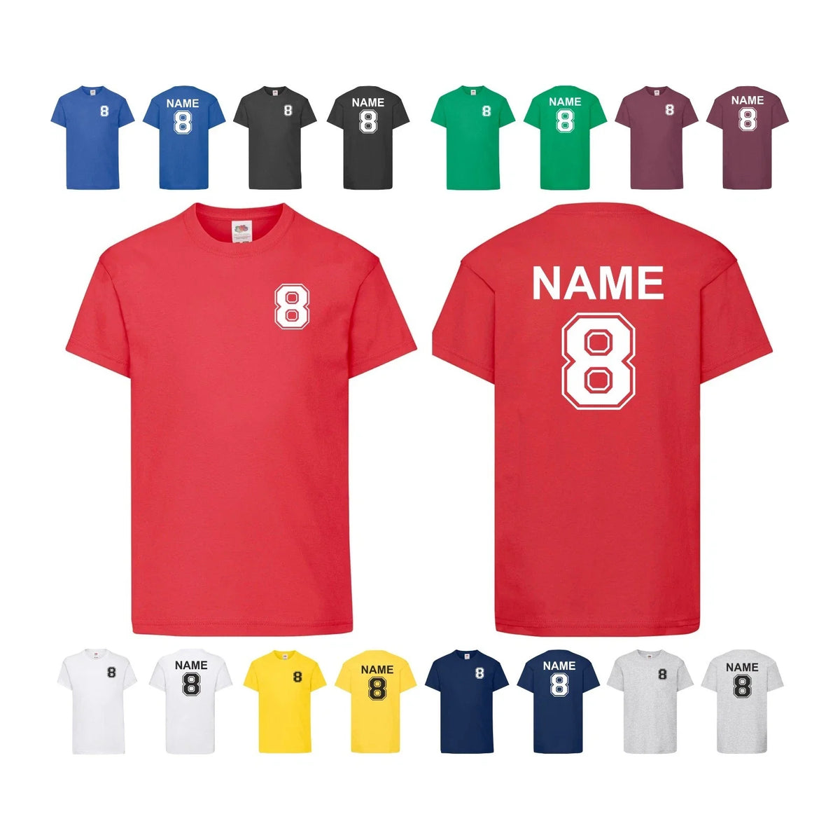 Personalized Name & Number Football – Fruit of the Loom Original Unisex Unisex