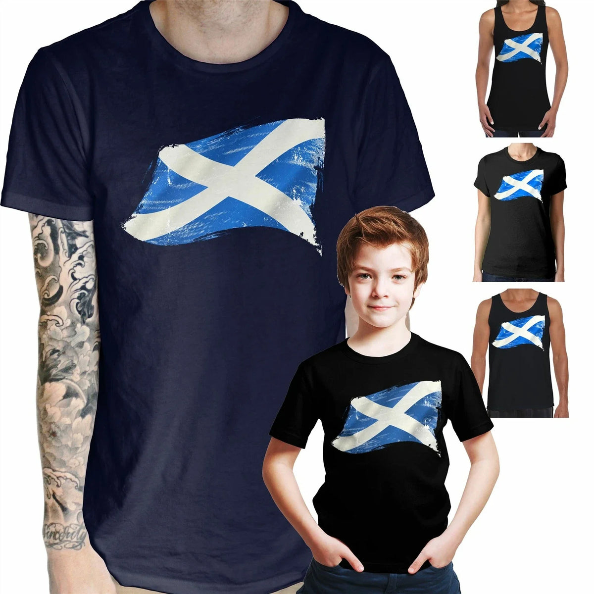 Scotland Flag T Shirt - Scotlish Saltyyre European Football Soccer Rugby Euros Unisex