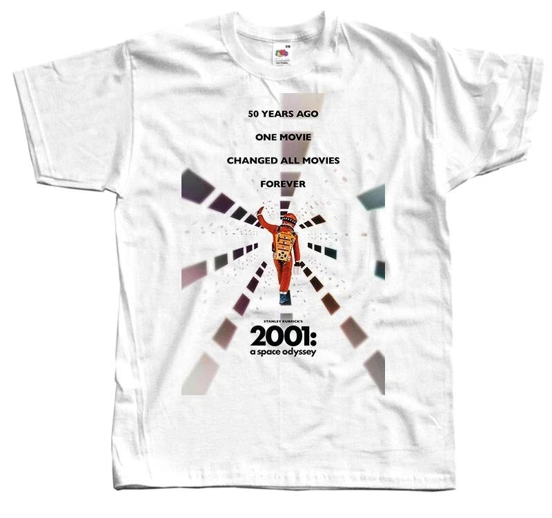 2001 A Space Odyssey T SHIRT v15 Movie Poster WHITE All Sizes S to 5XL Unisex