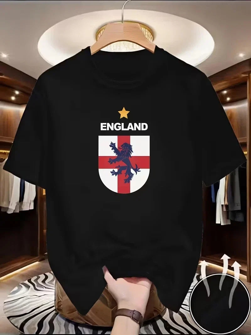 England Football T Shirt Three Lions Crest Mens Soccer Fan Tee Supporters Top Unisex