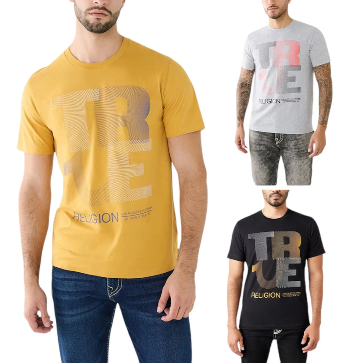 True Religion 107588 Mens T Shirts Short Sleeve Buddha Soft Summer Crew Neck Tee Unisex