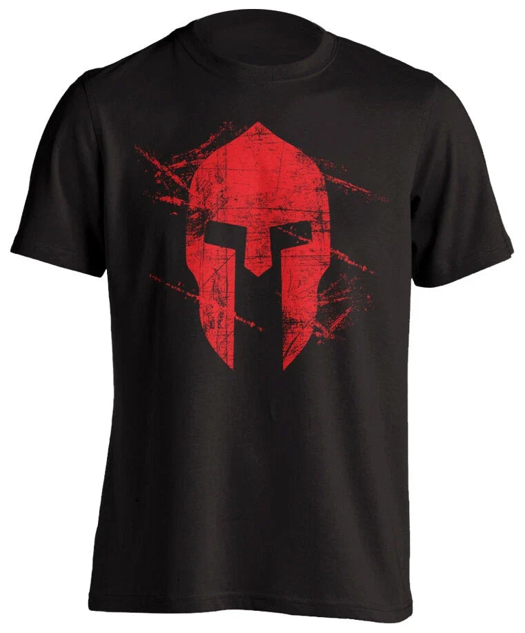Spartan Warrior Helmet Molon Labe Short-Sleeve MMA Gym Fighter Fitness Unisex