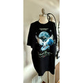 Hasta Muerte Hustle Daily Outwork Everyone Graphic Tee Black XL Dove Rose Moon Unisex