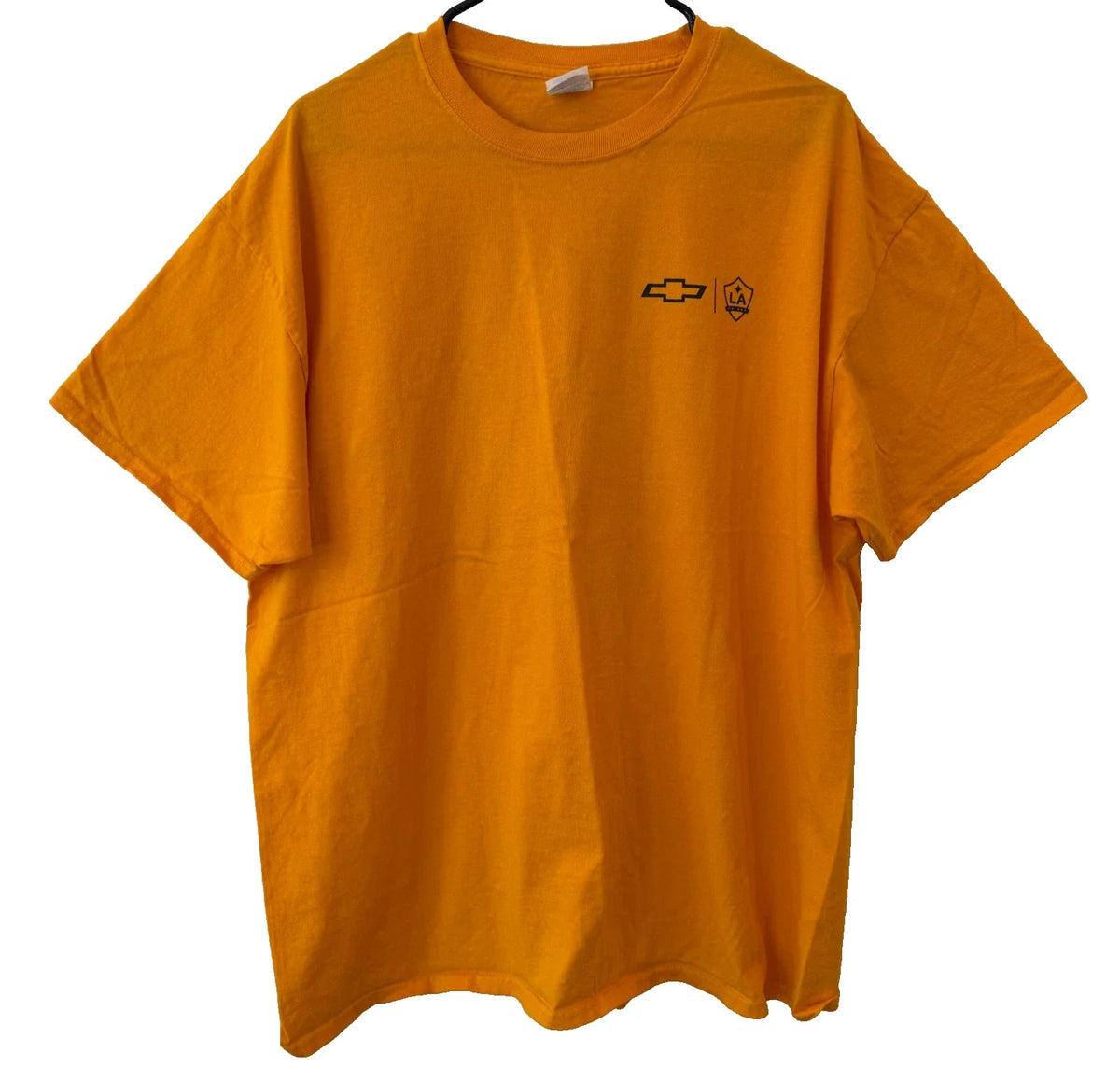 Vintage Style LA Galaxy Chevrolet Orange Soccer Graphic Promo Tee XL Unisex