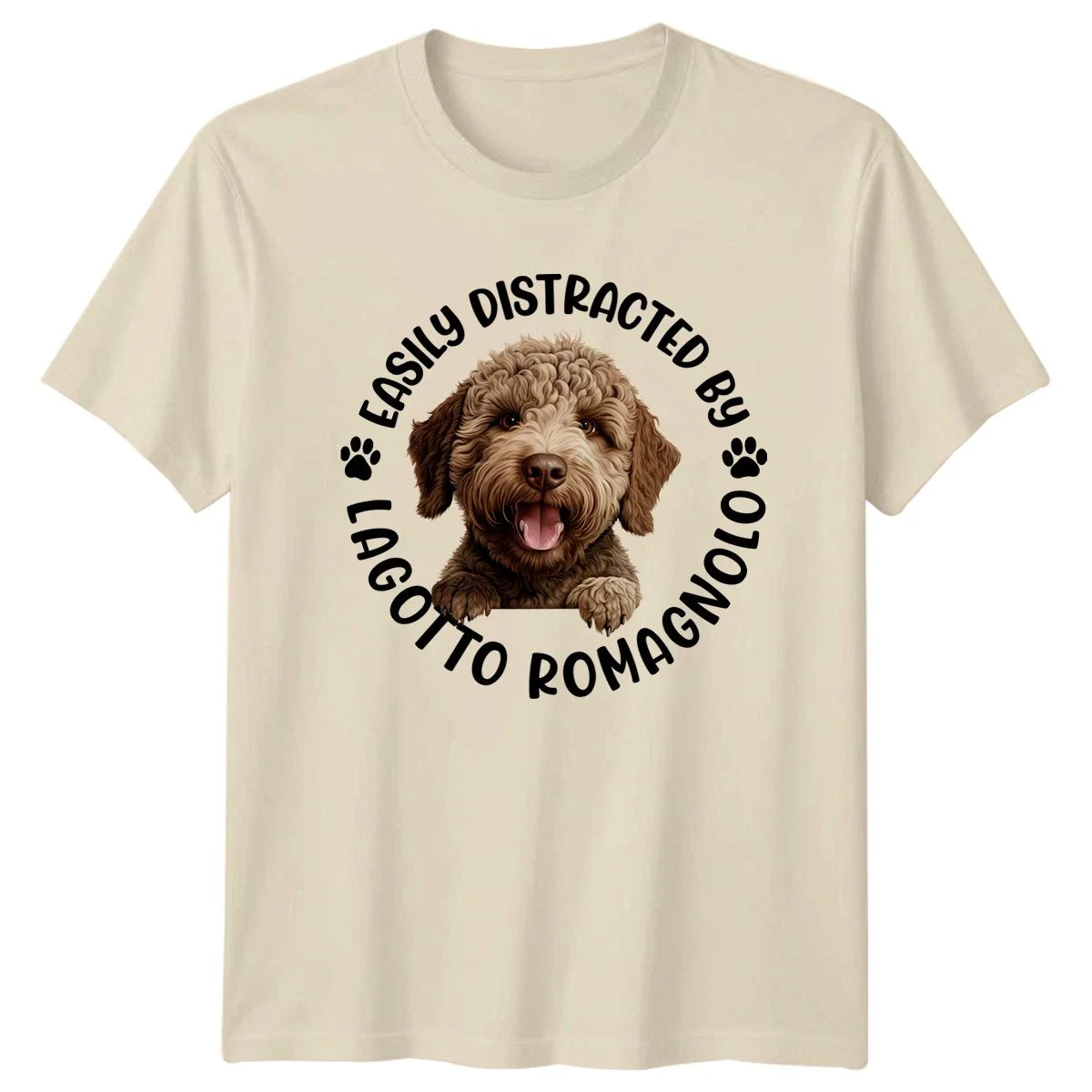 Easily Distracted By Lagotto Romagnolo Mens Womens Tee Graphic Top Unisex