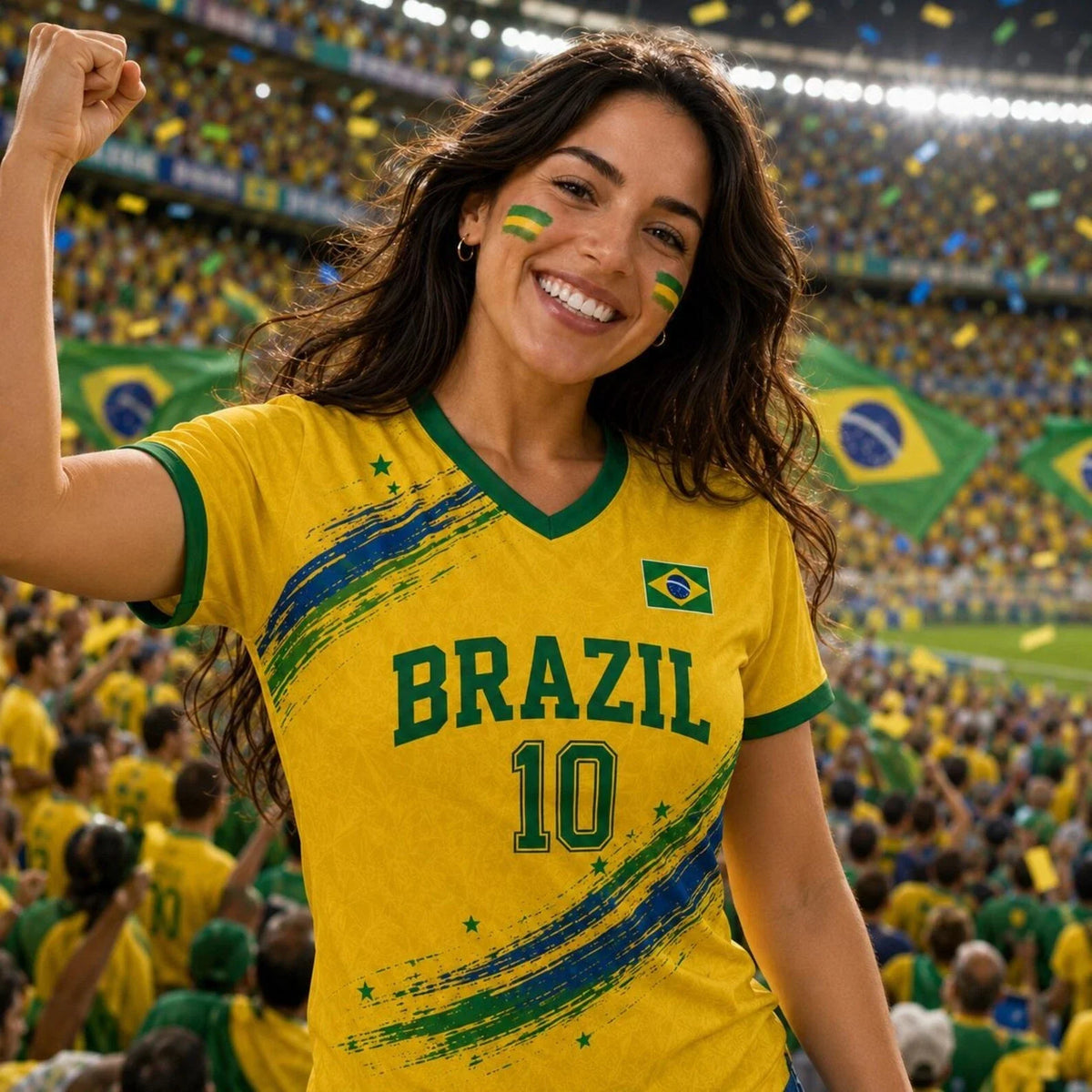Personalized Brazil Football Shirts, Custom Soccer Jersey Shirt, Mother Fan Outf Unisex