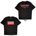 Oasis : Cardiff City Pop Up (Black) (Back Print & Ex-Tour) OFFICIAL NEW Unisex