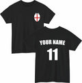 Personalised England Football Custom Name And Number Sports Lover Top Unisex