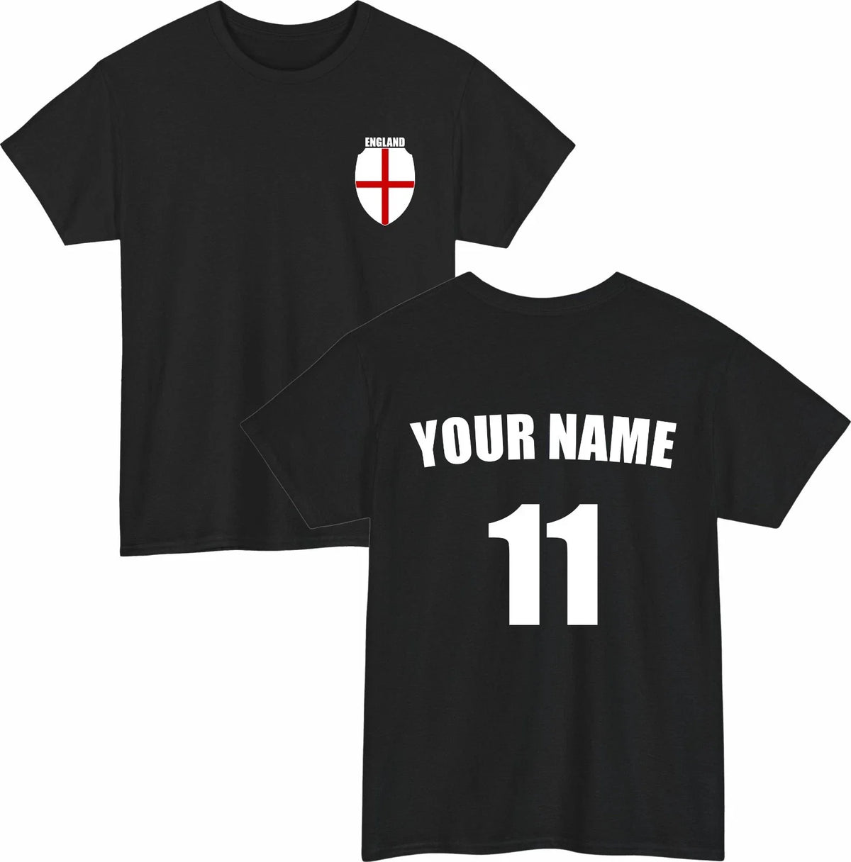 Personalised England Football Custom Name And Number Sports Lover Top Unisex
