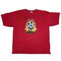 JNCO Jeans x LA Galaxy T Shirt Vintage 90s Red XXL Skull Flames Soccer USA 2XL Unisex
