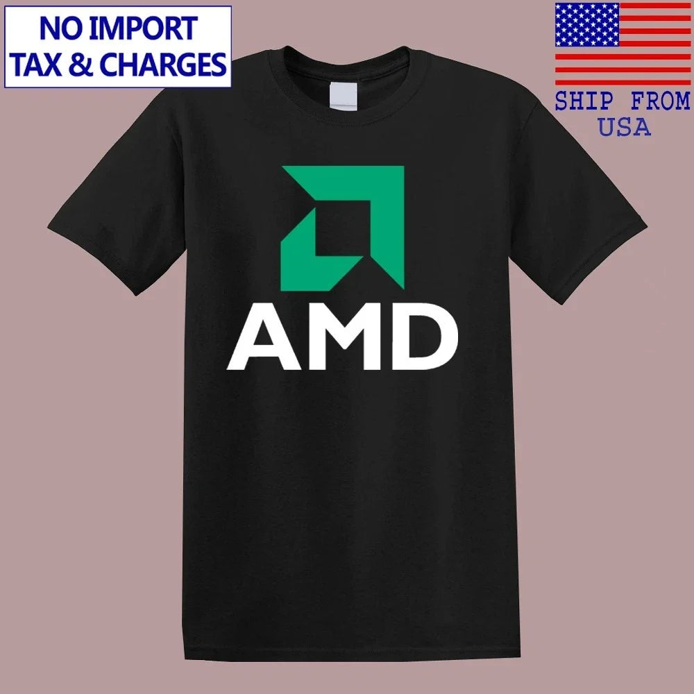 AMD Advanced Micro Computer Men's Black Size S-5XL Unisex