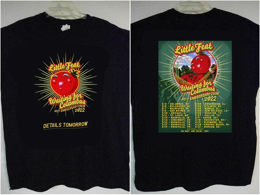 LITTLE FEAT 2022 CELEBRATE THE 45TH ANNIVERSARY WAITING FOR COLUMBUS T SHIRT Unisex