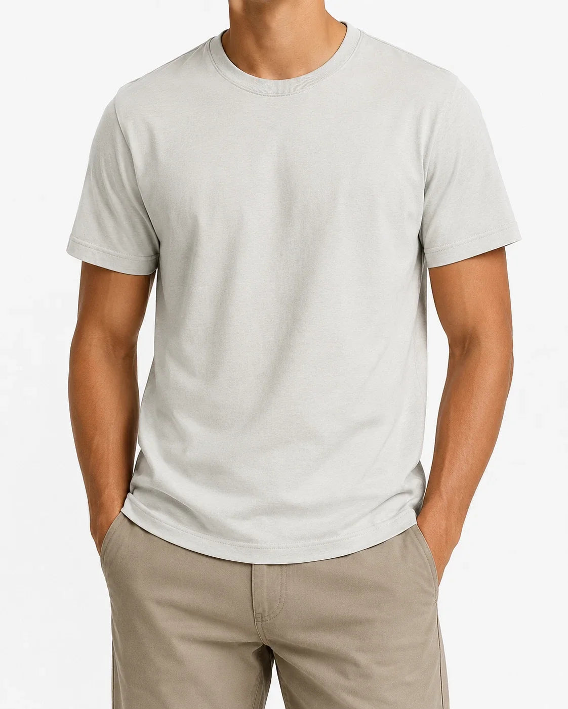 ZARA Men's White Minimal Size L Regular Crew Neck Cotton Jersey Unisex