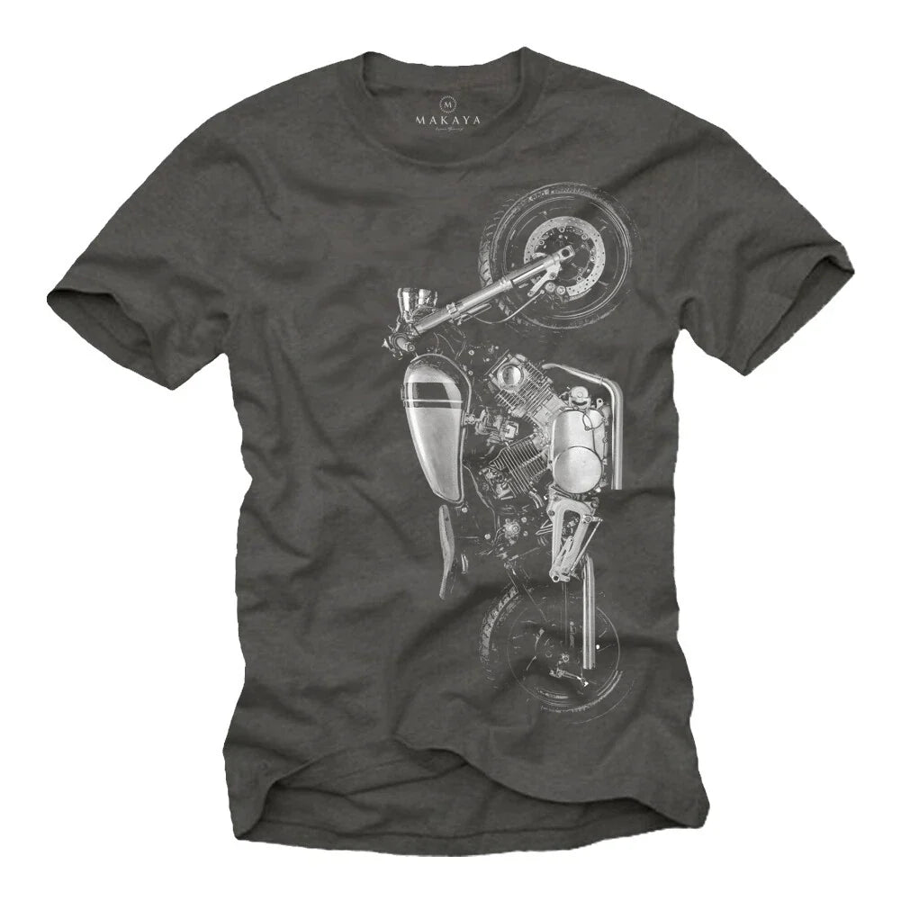 Custom Conversion Motorcycle Mens with Virago XV 750 Cafe Racer - Biker Men Unisex