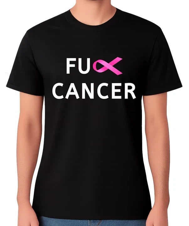 F#ck Cancer Pink Ribbon Breast Cancer Awareness Unisex Tee Unisex