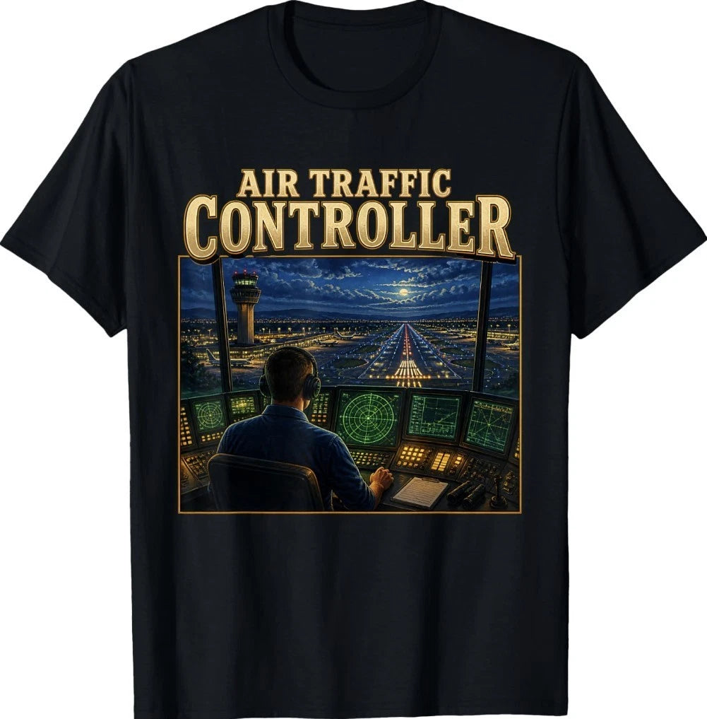 Air Traffic Controller Control Tower Radar Graphic T-Shirt