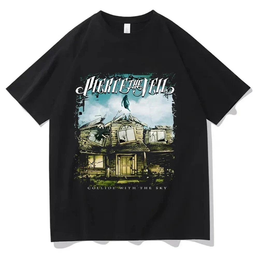 Pierce The Veil 100% Cotton Unisex Graphic Print ROCK BAND Unisex
