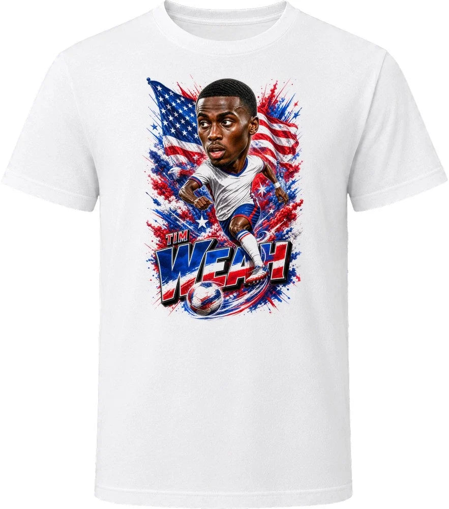 Tim Weah United States Soccer Caricature 2026 World Cup T Shirt Unisex