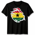 Torn Ghana Flag Ghanaian Day Football Unisex Tshirt Mens Womens Graphic Tee Unisex